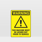 Custom Signs Outdoor Metal,Warning Machine Must Be Locked Out Sign